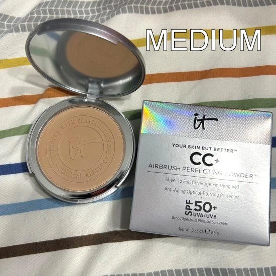 👀IT COSMETICS AIRBRUSH PERFECTING POWDER MEDIUM (W) 0.33 OZ full size new - Image 1 of 1