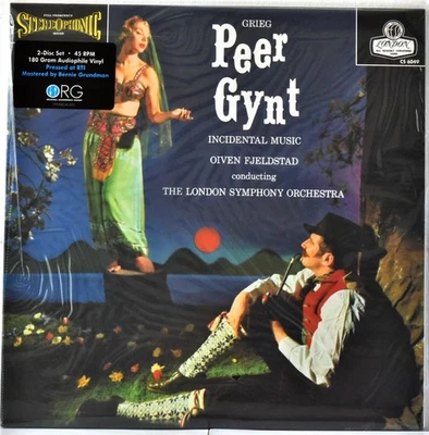 AUDIOPHILE ORG 110 GRIEG "Peer Gynt" Oiven FJELDSTAD 45rpm #2LPs No. #861 SEALED - Image 1 of 2