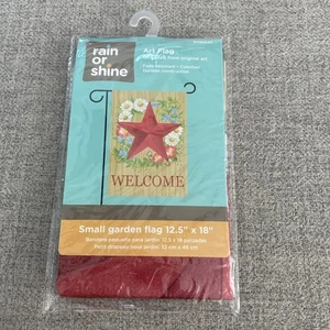 COUNTRY STAR WELCOME 12.5" X 18" SMALL GARDEN FLAG 11-3335-136 RAIN OR SHINE - Picture 1 of 3