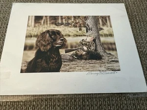 Danny O’Driscoll Boykin Spaniel Kind schlafend Druck SIGNIERT Kunst SC Jagd T24 - Bild 1 von 5