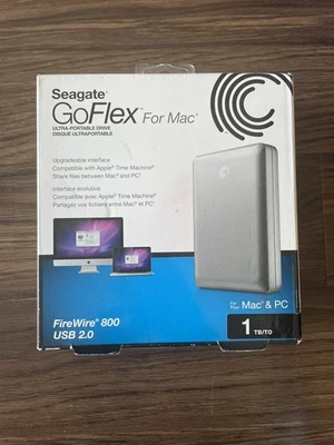 Seagate GoFlex Mac Portable 1TB External Hard Drive STBA 1000100 SEALED - Image 1 of 4