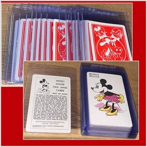 1935 Whitman Disney Mickey Mouse Old Maid 17 Card Near Complete Set RARE SET!!! - Picture 1 of 18