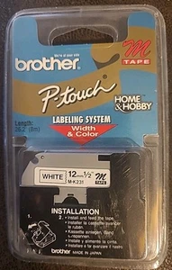Brother P Touch Beschriftungssystem Label M Band 1/2" 12 mm Weiß Neu - Bild 1 von 3