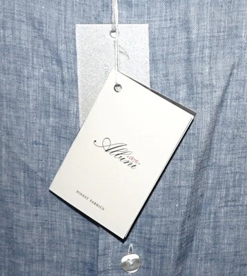 Cremieux Signature L/S Shirt 100% Albini Italian Linen XL Solid Blue (DCS710) - Image 1 of 4