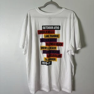 REI Co-Op Outdoor Afro T-Shirt Uomo XXL Bianco Cotone Manica Corta Girocollo - Foto 1 di 6