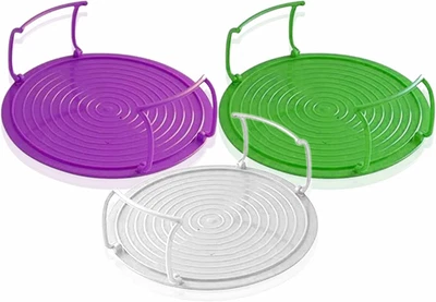 Microwave Oven Tray Plate Holder Stacker Rack Hot Food Plates and Dishes Separat - Image 1 of 4