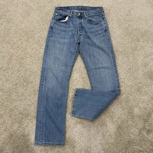 Levi Strauss Levi’s Men’s 501 Straight Fit Size 32 X 32 Blue Jeans - Picture 1 of 16