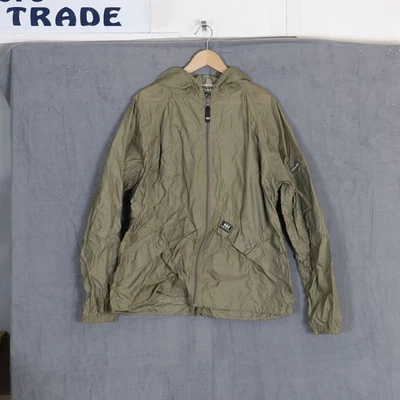 Chaqueta cortavientos Helly Hansen para hombre L oliva con capucha ligera concha para lluvia HH Foto 1 de 4