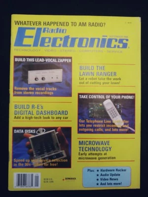 Vintage RADIO ELECTRONICS MAGAZINE - Sept 1990 - AM Radio Issue - Image 1 of 4