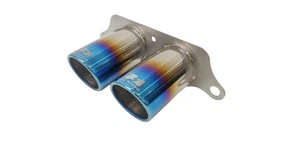 Porsche 991 GT3 GT3RS 14-18 Full 100% Titanium Upgrade Exhaust Tip Burnt Blue - Picture 1 of 4