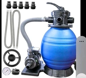  HYDROTOOLS Complete Sand Filter 12 Inch (Up To 8000 Gal) Single Speed Pump - Picture 1 of 15