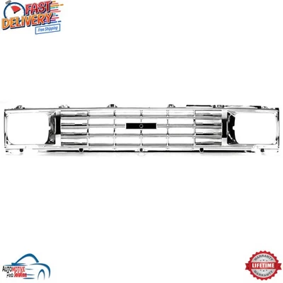 NEW FRONT GRILLE ASSEMBLY CHROME PLASTIC FOR 1984-1986 TOYOTA PICKUP TO1200129 - Изображение 1 из 4
