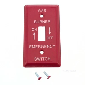 Amerelle C976T Red 1-Gang Toggle Switch Steel Gas Burner Mini Wallplate Cover - Imagen 1 de 5