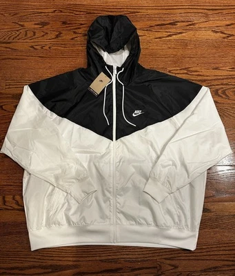 Jaqueta Nike Sportswear Windrunner Masculina 2XL Preta Branca Quebra-Vento DA0001-134 - Imagem 1 de 4