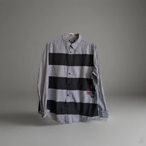 Desigual Men’s Shirt ‘Examine It Now ‘ XL Regular Fit. Blue Stripe 44” Chest - Picture 1 of 4