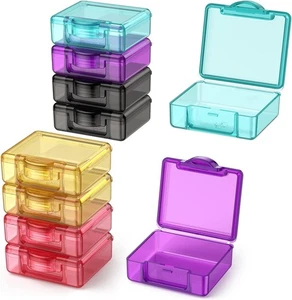 Linda caja de pastillas de viaje pequeña, Urekt 10 piezas mini organizador de bolsillo paquete de 10 - Imagen 1 de 7