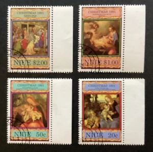 NIUE 1991 Christmas marginal set vfu/cto (A557) - Picture 1 of 2