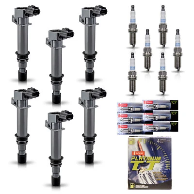 6 Ignition Coil & 6 Denso Platinum Spark Plug for Dodge Dakota 2004-2008 3.7L - Image 1 of 4