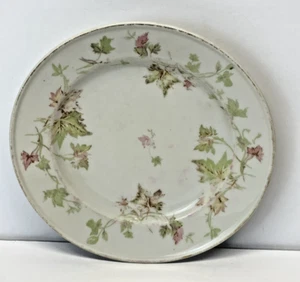 Antique 1925 Hutschenreuther LHS Bread Butter Plate Pastel Leaves Bavaria Vtg - Picture 1 of 6