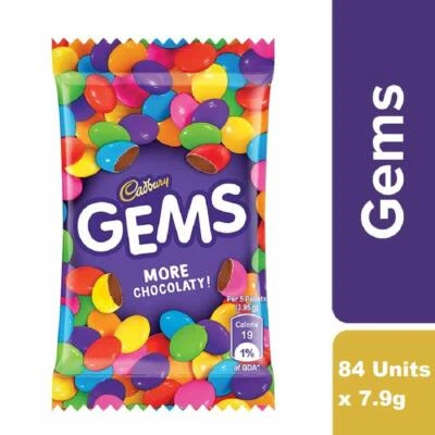 Cadbury Colourful Gems Chocolate 7.9g Pack of 84  + Free Shipping - Image 1 of 4