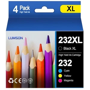 232XL Ink Set for Epson XP-4205 XP-4200 WF-2950 WF-2930 Printers (BK/C/M/Y) - Picture 1 of 8