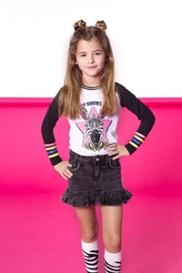 ♥ B.NOSY ♥ Teens Mädchen Shirt langarm star white Gr.116-164 ♥ Y002-5415-005 - Bild 1 von 3