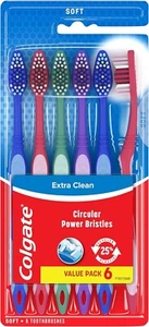 Colgate Extra Clean Zahnbürste, Medium Bulk Zahnbürste 6er Pack - Bild 1 von 13