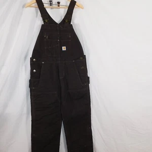 Carhartt Latzhose Damen Small 4/6 Carpenter Double Knee 104049 braun Thinsulate - Bild 1 von 9