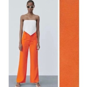 Zara Orange Pants for Women for sale | eBay