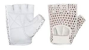 GUANTES DE CUERO ACOLCHADOS LEVANTAMIENTO DE PESAS FITNESS ENTRENAMIENTO CUERPO GIMNASIO  - Imagen 1 de 6