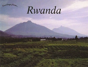 Postcard Greetings from Rwanda "The Virungas above the Fields" MINT Unused - Picture 1 of 1