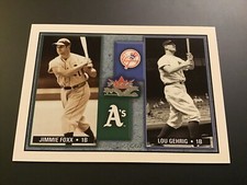 2002 Fleer Fall Classics Rival Factions #5 Lou Gehrig Jimmie Foxx /1000 PWE