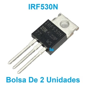 Transistor Mosfet IRF530N - Encapsulado TO 220 - Bolsa De 2 Unidades - Imagen 1 de 2