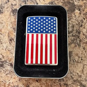 American Flag Emblem Charlie's Angels Zippo Lighter with Initials 2002 - Picture 1 of 7