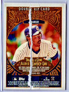 2023 Allen & Ginter Andre Dawson Cody Bellinger Double Rip Card #16/24 Ripped