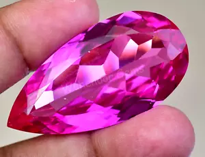 Natürliche makellose Rose roter Rubin 122,90 Ct Birne ZERTIFIZIERT seltener loser Edelstein - Bild 1 von 7