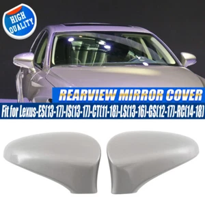 Silver Rearview Mirror Cap Cover For Lexus IS RC 200 300 350 RC F SPORT 14-2019 - Picture 1 of 11
