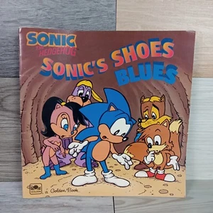 Golden Book Sonic's Shoes Blues Sonic The Hedgehog 1993 Taschenbuch Vintage - Bild 1 von 3