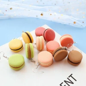 Paquete de 10 dijes colgantes de resina de macarrón de aleación cadena de macaron joyas - Imagen 1 de 14