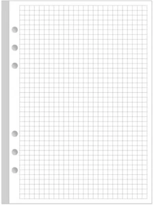 A5 Grid Refill Paper 6-Hole Graph Paper 100Sheets / 200Pages Loose-Leaf Grid ... - Picture 1 of 7