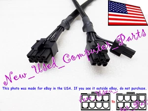 🔥 12" Custom Asus TUF Gaming 8-Pin to (6+2) Pin PCI-E Power Supply Cable - Picture 1 of 7