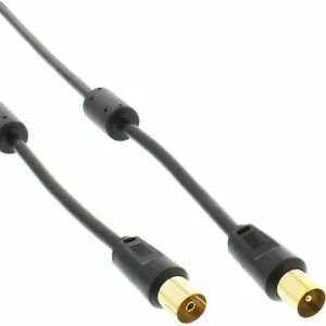 INL Cavo antenna TV, Premium, spinotti IEC, filtro antirumore, fattore 0,50m - Foto 1 di 1