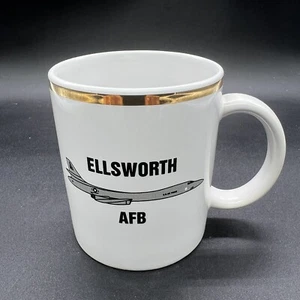 Coffee Mug/Cup Ellsworth AFB B-1 Arrow Bomber Gold Trim - Picture 1 of 6