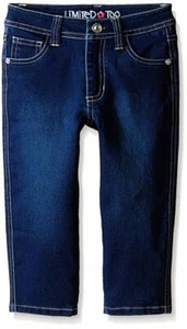 Limited Too Girls' Stretch Denim Capri Jean, Blue Wash, 4 - Picture 1 of 2