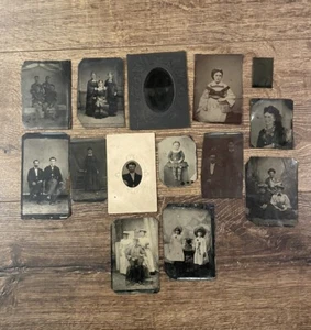 14 Antique Tintype Collection Lot Civil War Indian War Era Soldier Gay Interest - Picture 1 of 16