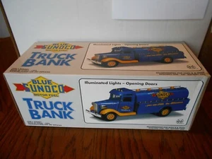 Vintage 1993 Marx Toys Blue Sunoco Motor Fuel Truck Bank #SUN001 Limited Ed. NIB - Picture 1 of 11
