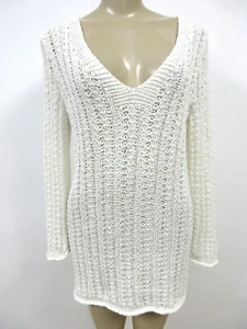 Gap Off White Pullover Langarm V-Ausschnitt Pulli Baumwolle Nylon Gr. M gebraucht - Bild 1 von 7