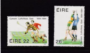 IRELAND #598-599 MNH CENTENARY GAELIC ATHLETIC ASSOC. (HURLERS & SOCCER PLAYERS) - Foto 1 di 1