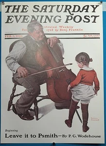 Norman Rockwell Saturday Evening Post Poster "Grandpa's Little Ballerina" Print - Picture 1 of 1