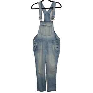 LEI Blue Light Wash Denim Straight Leg Dungarees Girls' Size Medium M - Picture 1 of 14